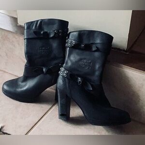 Black Harley Davidson Boots Sz 9
